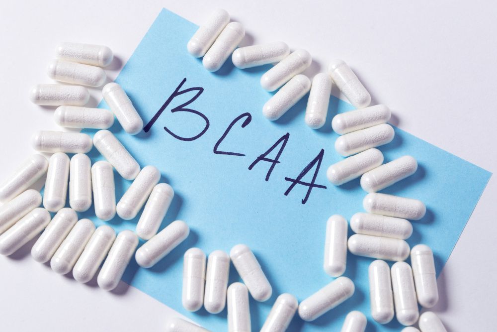 The word bcaa written on a piece of paper.