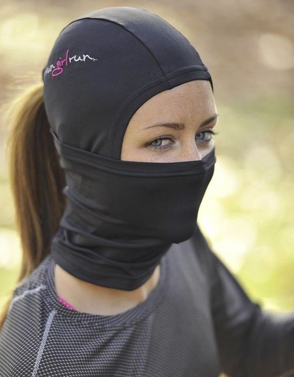 A woman wearing a balaclava.